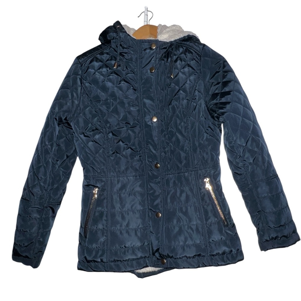 Lightweight Black Fur Lined Puffer Jacket